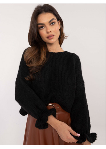 Čierny dámsky sveter