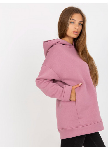 Tmavopúdrovo ružová oversize mikina