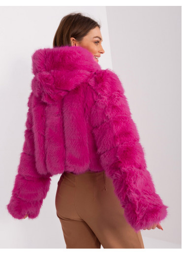 Fuchsiovo ružová krátka bunda