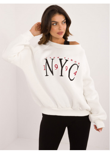 Smotanovo biela dámska oversize mikina