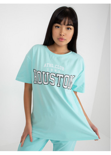 Svetlozelené basic tričko s potlačou