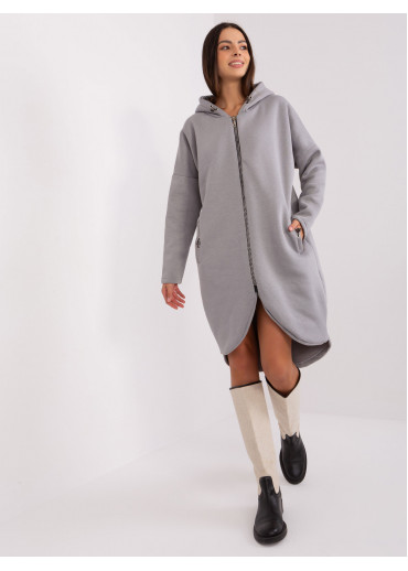 Sivá predĺžená mikina