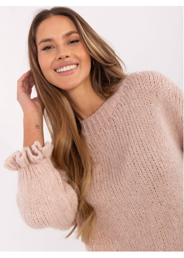 Púdrovo ružový dámsky sveter