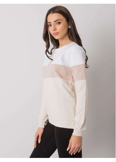 Béžovo hnedá basic mikina