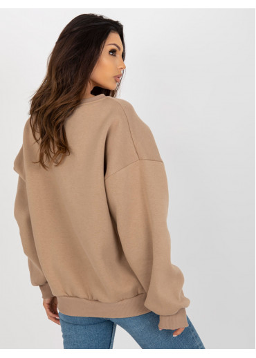 Kapučínovo hnedá basic mikina