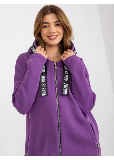 Fialová dlhá mikina