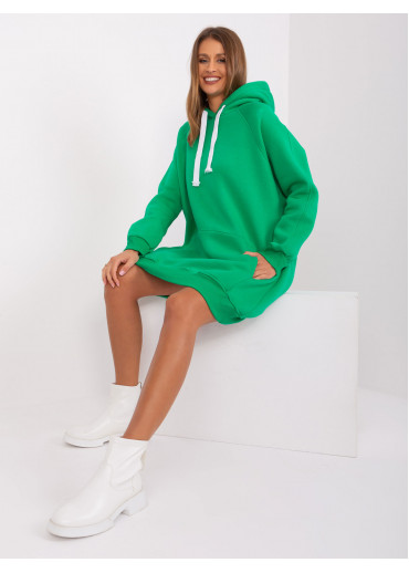 Zelená predĺžená mikina