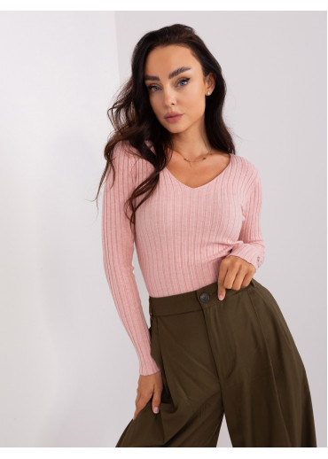 Púdrovo ružové tričko s dlhým rukávom