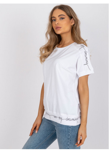 Biele tričko s nápisom