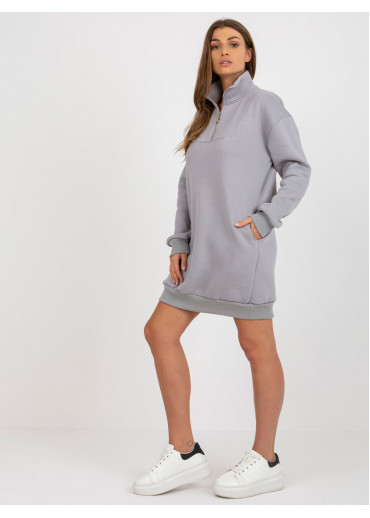 Sivá predĺžená mikina