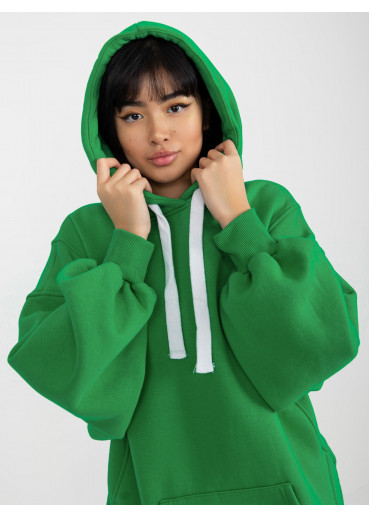 Zelená predĺžená mikina