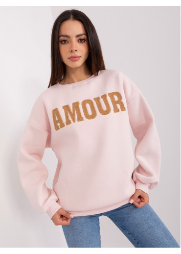 Púdrovo ružová mikina