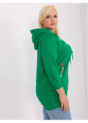 Zelená mikina s kapucňou