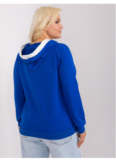 Kobaltovo modrá mikina s kapucňou