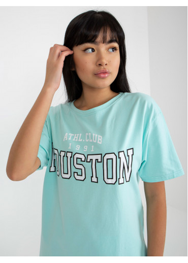 Svetlozelené basic tričko s potlačou