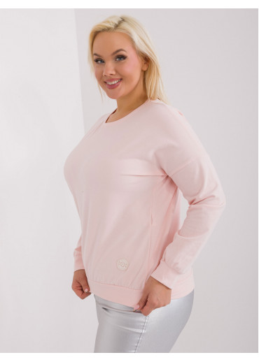 Púdrovo ružové tričko s dlhým rukávom