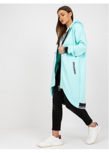 Svetlozelená asymetrická mikina