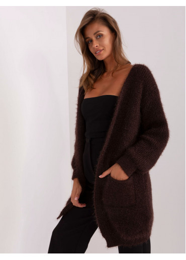 Tmavohnedý kardigán