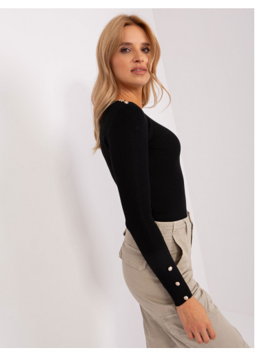 Čierne tričko s dlhým rukávom