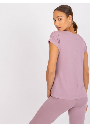 Tmavopúdrovo ružové basic tričko