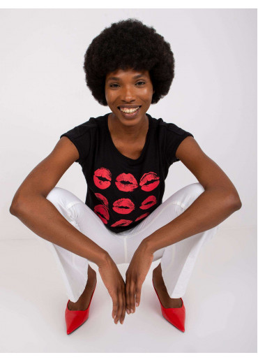 Čierne tričko Kiss