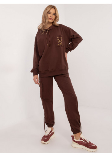 Hnedá nadčasová tepláková súprava