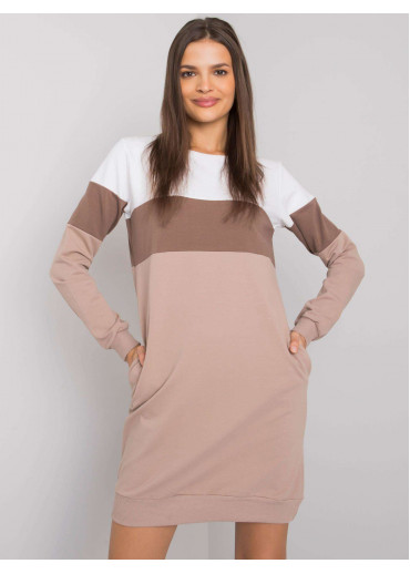 Karamelovo hnedé mikinové šaty