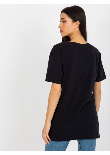 Čierne basic tričko s potlačou