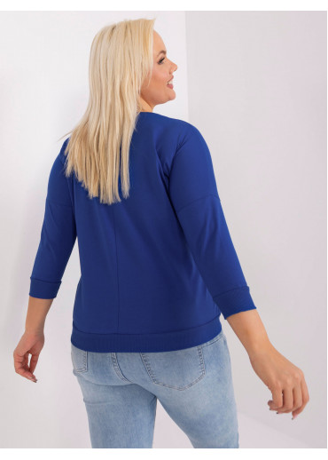 Kobaltovo modré tričko s potlačou