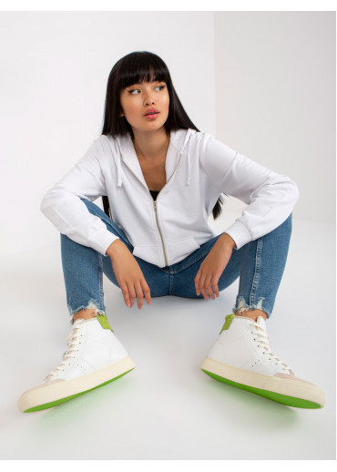 Biela basic mikina