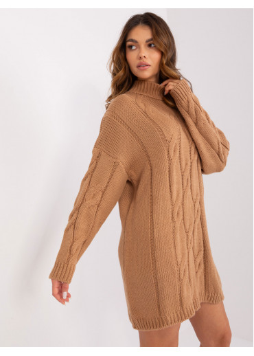 Hnedé pletené šaty