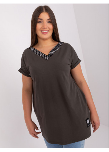 Tmavosivé predĺžené tričko