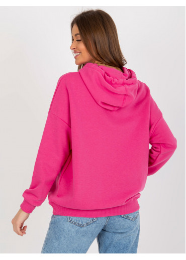 Fuchsiovo ružová basic mikina