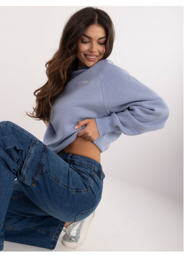 Svetlomodrá elegantná mikina