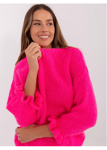 Neónovo ružový dámsky sveter