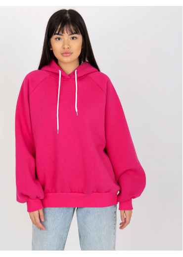 Fuchsiovo ružová mikina s kapucňou