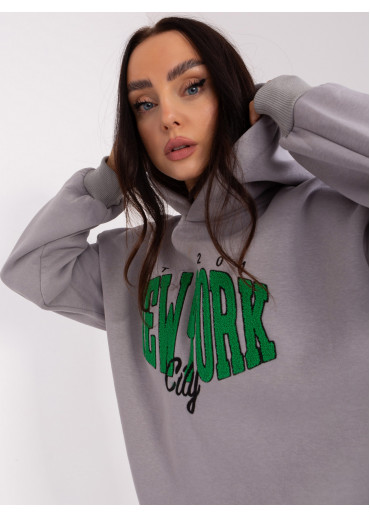 Sivá mikina s kapucňou