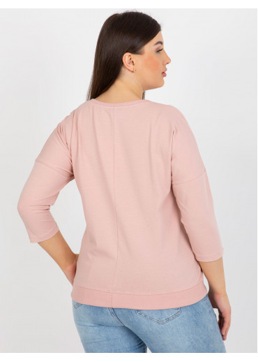 Púdrovo ružové tričko s potlačou