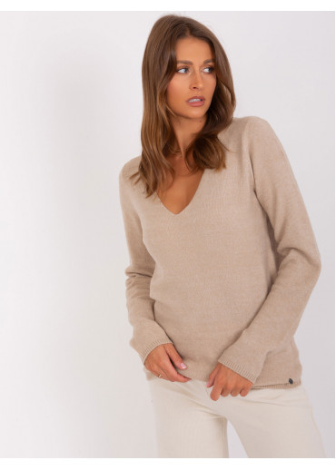 Béžovo hnedý pulóver