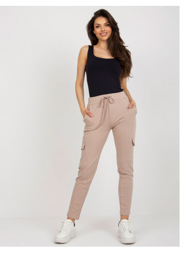 Béžovo hnedé tepláky