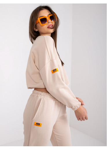 Béžovo hnedá tepláková súprava