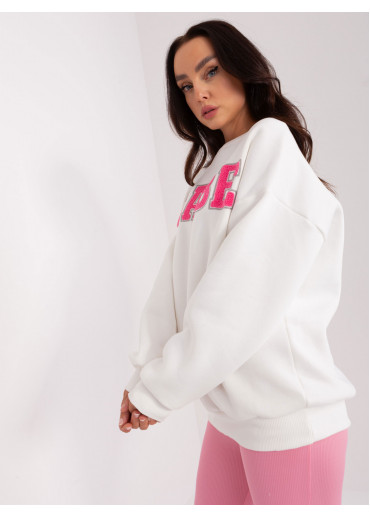 Smotanovo biela mikina s nápisom