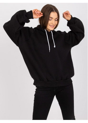 Čierna mikina s kapucňou