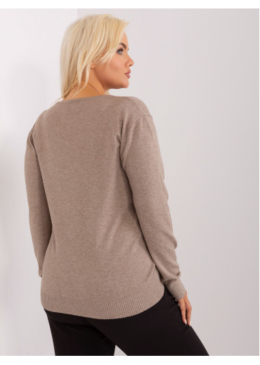 Béžovo hnedý pulóver