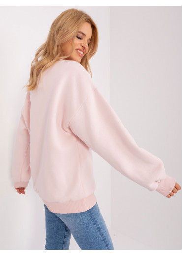 Púdrovo ružová mikina