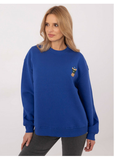 Kobaltovo modrá dámska mikina