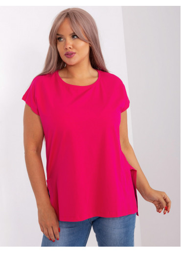 Fuchsiovo ružové predĺžené tričko