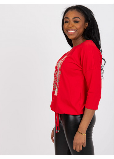 Červené elegantné tričko