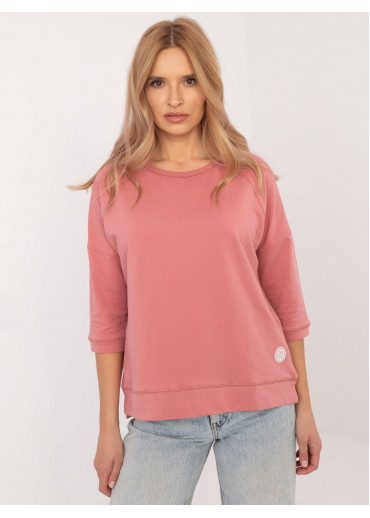 Tmavopúdrovo ružová dámska mikina