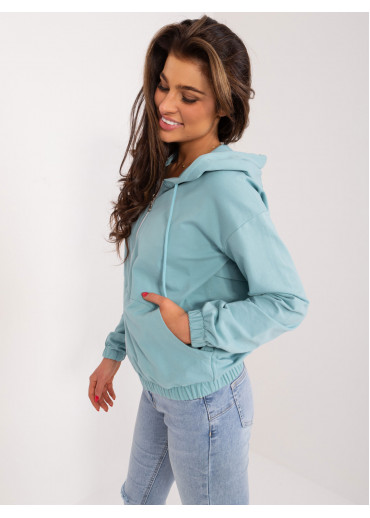 Svetlozelená mikina s kapucňou